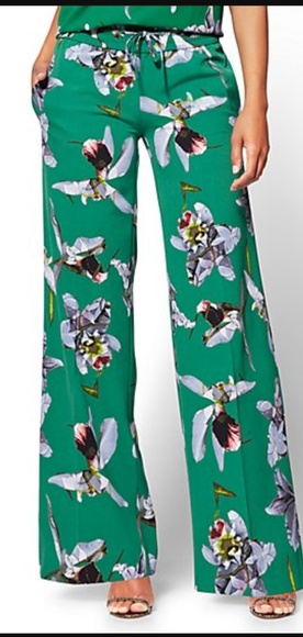 Palazzo Pant - Orchid Print - 7th Avenue - Picture 1 of 5